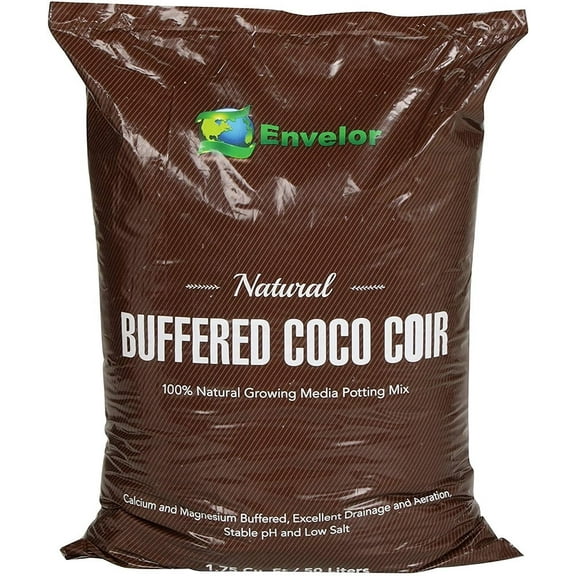 Envelor Potting Soil Indoor Plants Soil Coco Coir Mix Coconut Coir for Plants Outdoor Buffered Garden Soil Planting Coco for Plants Coco Soilless Potting Mix 1.75 Cu Ft, 50 Liter Bag