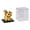 Gold, variant on Riousery 2-Inch Solar Powered Waving Arm Lucky Cat Ornament, Welcoming Wealth Fortune Cat Decorative Figurine for Office Desk, Car Dashboard, and Home Decor - Yellow Variant