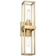 thumbnail image 1 of Possini Euro Design Fabrian Modern Wall Sconce Warm Brass 2-Light Hardwired Rectangular Open Frame, 1 of 4