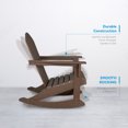 thumbnail image 3 of GARDEN Plastic Adirondack Rocking Chair for Outdoor Patio Porch Seating, Dark Brown, 3 of 7