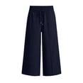 thumbnail image 3 of QASIEATN Women's Casual Fashion Sweatpants Solid Color High Waisted Wide Leg Casual Pants for Women, 3 of 3