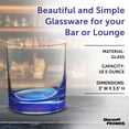 thumbnail image 4 of Lexington Rocks Whiskey Glass 10.5 oz, Set of 12, Bulk Pack - Perfect for Scotch, Bourbon, Whiskey, Cocktail - Blue, 4 of 5