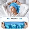 thumbnail image 3 of 6 Pack Colors Satin Lined Silky Sleeping Bonnets Shower Caps Curly Long Hair Protector Night Large Waterproof Adjustable Wide Brim Band Sleep Hats Hair Wraps for Women Men Girls (Neutral Colors), 3 of 4