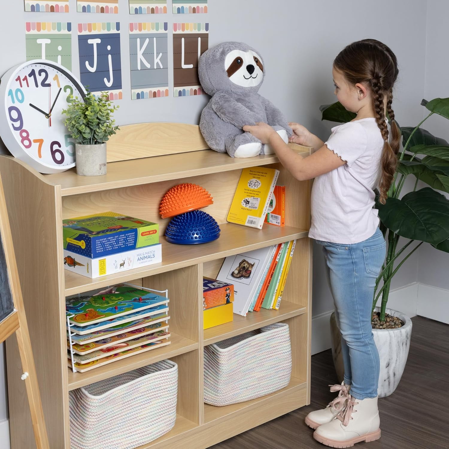 Schooled Weighted Plush Animal for Children, Calming Sensory Lap Stuffed Animal, Sloth