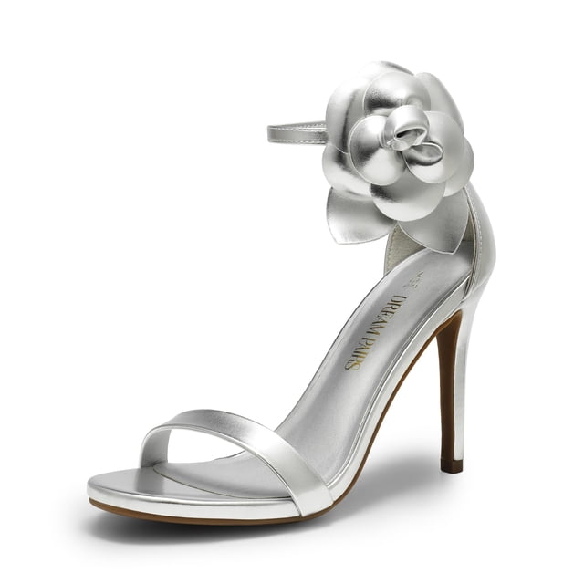 Sandalia DREAM PAIRS SDHS2402W Plata Tacones de 10.5 cm para Mujer
