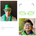 thumbnail image 5 of KAKOWELY 1 par de gafas creativas para fiesta del Día de San Patricio con forma de trébol, recuerdos de fiesta, 5 of 5