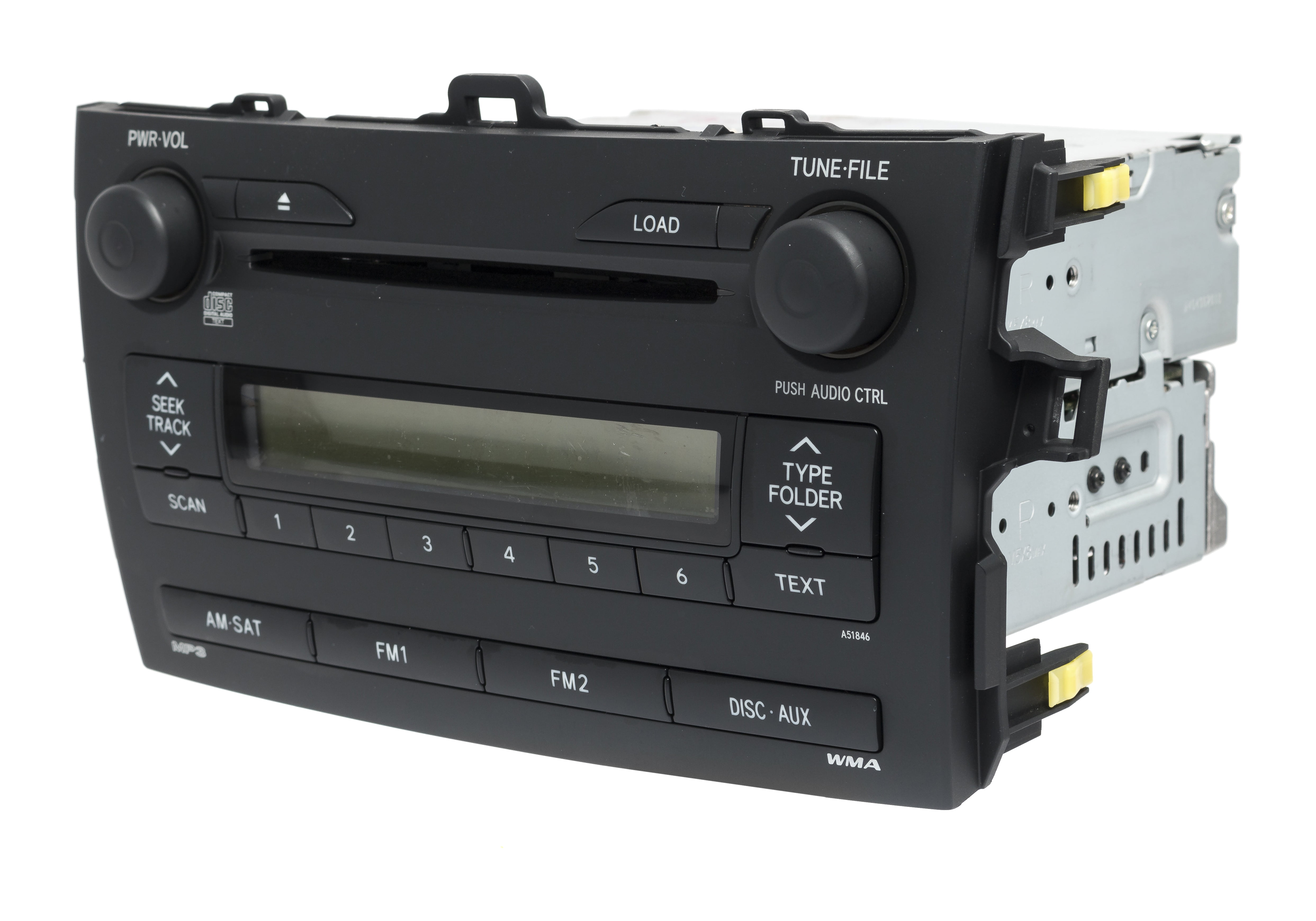 Restored 2009 Toyota Corolla AMFM Radio 6 Disc CD Player MP3 Face A51846 Part 8612002770 (Refurbished)