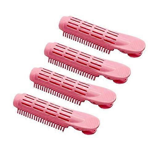 Juego de 4 pinzas rosas para dar volumen a las raíces del cabello. Potenciador de volumen con calor. Reutilizables. Elevación rápida de las raíces.