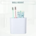 thumbnail image 4 of Unique Bargains Wall Mount Toothbrush Holder Stand for Bathroom White 4.65"x2.13"x4.25" Self Adhesive Tooth Brush Holder, 4 of 7