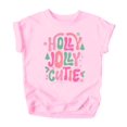 thumbnail image 2 of Holly Jolly Cutie Shirt for Girls Festive Christmas Graphic Tee for Kids Pink Shirt 2T, 2 of 5