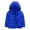 Blue, variant on 2-11Y Boys Girls Puffy Jacket Toddler Lightweight Hooded Winter Down Coat Zipper Quilted Warm Ski Snow Outerwear Orange