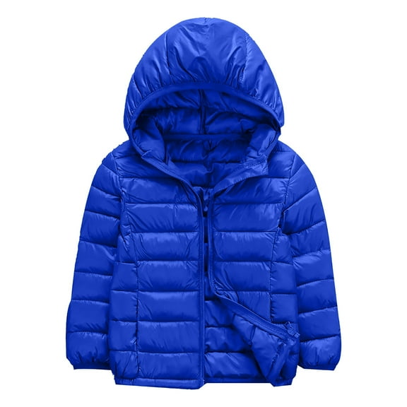 Kids Coats Fall Jackets For Girls Boys' Jacket Girls Water Resistant Lightweight Quilted Puffer Coat – Insulated Outerwear Down Coat for Boys Blue 4-5 Years
