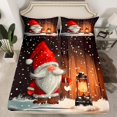 thumbnail image 2 of Manfei Christmas Gnome Child Full Size Sheets, Winter Rustic Cabin Bed Sheets, Western Festival Sheet Sets, Microfiber Bedroom Decor, 4pcs, 2 of 7