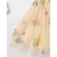 thumbnail image 6 of IBTOM CASTLE Kids Girls Birthday Party Dress Sequins Butterfly Daisy Polka Dots Embroidery Princess Tulle Wedding Pageant Evening Gown 18-24 Months Apricot Floral, 6 of 8