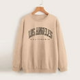 thumbnail image 2 of WENWU Sweatshirt for Women Long Sleeve Sweatshirt Womens Pullover Khaki Womens Crewneck Sweatshirt Fall Hiking Clothes for Women Young Women, 2 of 5