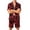 ABN62-Red, variant on Halloween Pajama Sets For Men Devil Ghost Face Print Silk Short Sleeve Button Tops Matching Shorts Set Cute Plus Size Pjs Black M