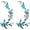 Blue and Black, variant on 2 PCS Yellow Plum Blossom Iron on Patch, 5.1" x 15.3" Embroidery Applique