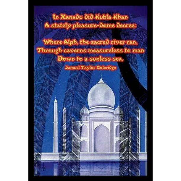Kubla Khan Poster Print By Samuel Taylor Coleridge 24 X 36 Walmart Com Walmart Com