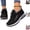 Black, variant on Womens Winter Walking Shoes Non Slip Warm Snow Sneakers Thermal Windproof Boots (Purple)