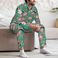thumbnail image 7 of Naloa Tropical Flamingo Men’s Pajamas Set - Long Sleeve Button Down Sleep Shirt and Pajama Bottoms Sleepwear Set-XX-Large, 7 of 7