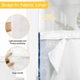 thumbnail image 3 of No Hook Shower Curtains with Snap-in Liner Set, Coastal Boat Ocean Waterproof Hotel Style Bathroom Shower Curtain, Coastal Sea Waves Summer Breathable Mesh Top Window Bath Curtains 72''x72'', 3 of 9