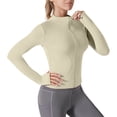 thumbnail image 2 of BiZtdJrK Women's Workout Jacket Lightweight Zip Up Cropped Yoga Workout Tops Slim Fit Athletic Jackets with Thumb Holes Green XL Gifts for Mom, 2 of 6