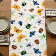 thumbnail image 5 of Table Runners 72 Inches Long Dress Scarves, Spring Butterfly Dragonfly Farmhouse Kitchen/Dining Table Runner, Coffee Tablerunners, Botanical Floral Colorful 14x72 Inch, 5 of 9