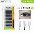 thumbnail image 2 of NAGARAKU 5D U Soft Light Natural U Shape Eyelash Extensions Black 0.07D 8mm, 2 of 7