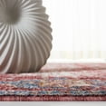 thumbnail image 4 of SAFAVIEH Heirloom Kenelm Floral Polyester Area Rug, Rust/Ivory, 6'7" x 6'7" Square, 4 of 8