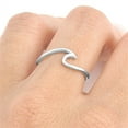 thumbnail image 4 of Wave Sea Ocean Thin Swirl Thumb Ring .925 Sterling Silver Band Jewelry Female Male Unisex Size 5, 4 of 4