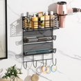 thumbnail image 1 of Organizador de herramientas para el cabello VITVITI, soporte de pared metálico con estante de 3 niveles, 1 of 6