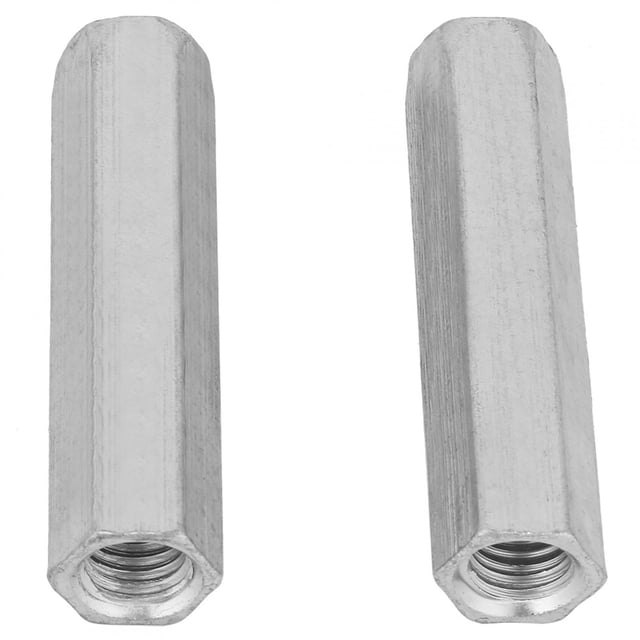2pcs Zinc Plated Steel M10x60 Long Hex Nut Hexagonal Thread Nut Threaded Fasteners, Essential Maintenance Accessories for , Studs or Machine Screws, Easy to Install, Widely