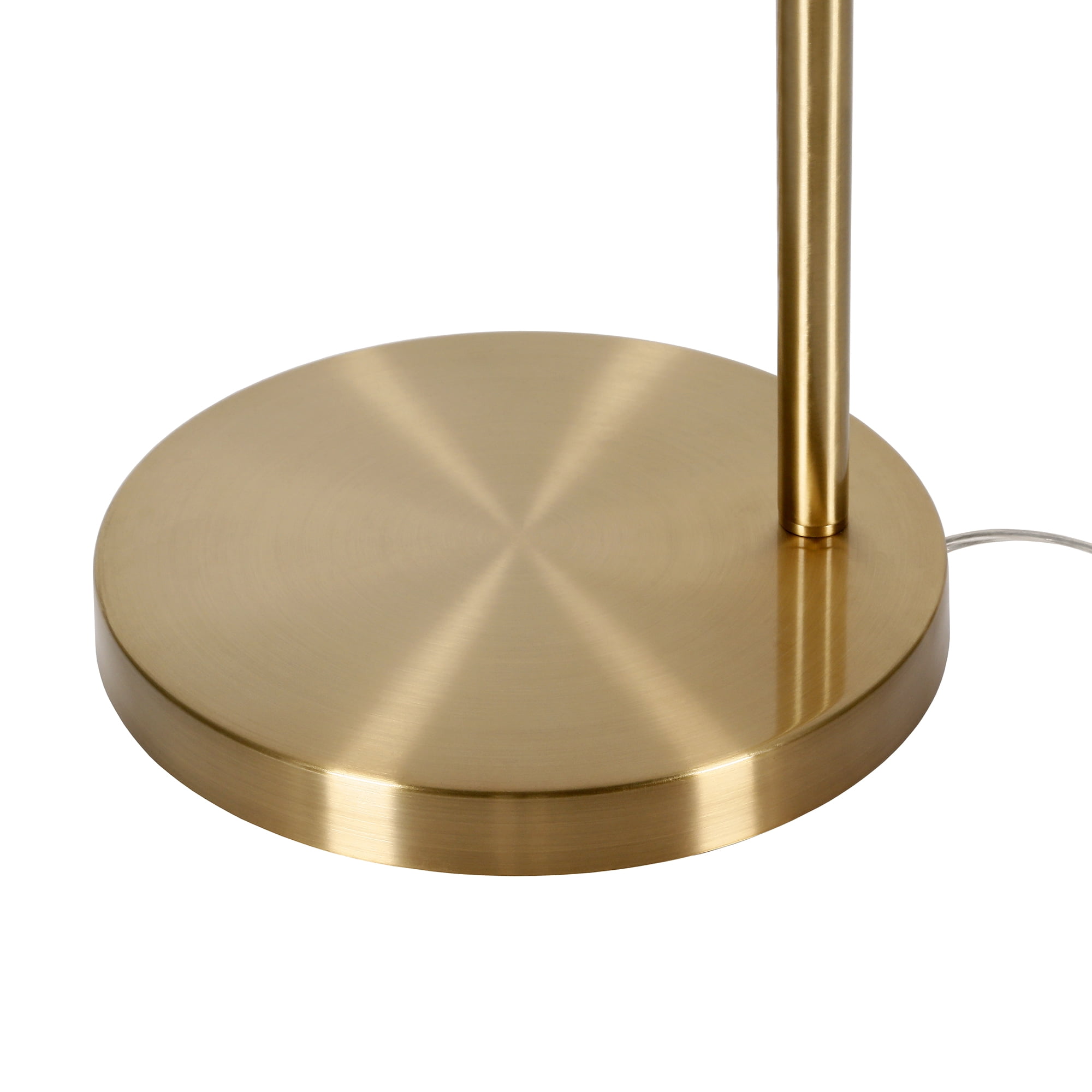 Evelyn&Zoe Modern Metal Arc Floor Lamp with Clear Glass Shade