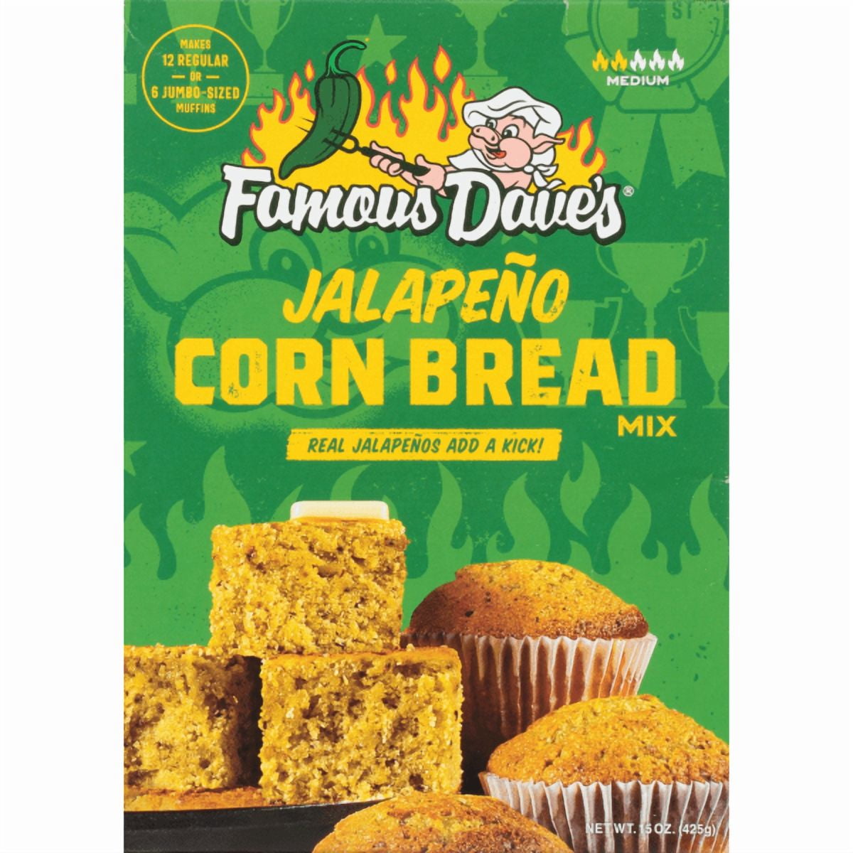 Pack of 2 Famous Dave's Jalapeno Corn Bread Mix, 15 oz - Walmart.com