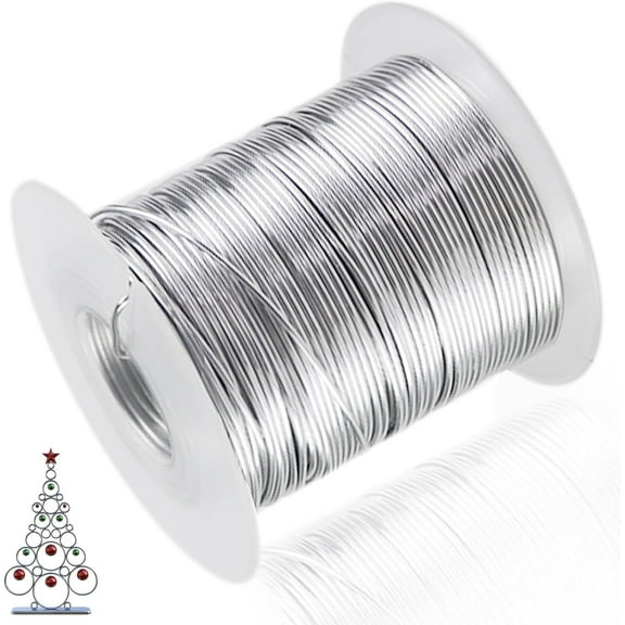 18 Gauge Aluminum Craft Wire, 98 Feet Silvery Bendable Wire, Stainless Steel Craft Wire for Jewelry Making, Sculpting, DIY Crafts, and Home Decor