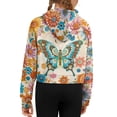 thumbnail image 6 of Chririnla Bohemian Butterfly Flower Soccer Golf Sweatshirt with Pocket Gym Sweatshirts Yoga Sweatshirts Fishing Sweatshirt Size 9-10, 6 of 7