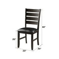 thumbnail image 2 of CoSoTower Black Synthetic Leather & Espresso Finish Side Chair, Set of 2, 2 of 6
