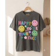 thumbnail image 3 of Happy to See Your Face Teacher Comfort Colors T-Shirt Colorful Doodle Stars Hand Drawn Design, 3 of 5