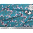 thumbnail image 2 of Soimoi Cotton Duck Fabric Leaves & Peony Floral Print Fabric by The Yard 56 Inch Wide, 2 of 3