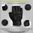 thumbnail image 3 of Gants de Gym pour Hommes et Femmes, Coussinets de 3mm, Demi-Doigt pour Musculation, Exercice, Entraînement Physique, Ramper, 3 of 6