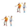 thumbnail image 4 of Wweixi 1/87 Diorama Graffiti Figure Characters Resin People Train Layout white yellow 2Set, 4 of 6