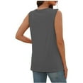 thumbnail image 3 of Diufon Tank Tops for Women Summer V Neck T Shirts Trendy Sleeveless Basic Tee Loose Blouse for Office Work, 3 of 6