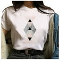 thumbnail image 2 of Eashery Plus Womens Tshirts Print Tops Womens Tshirts Cotton Loose Fit White S, 2 of 5