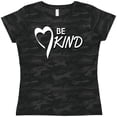 thumbnail image 3 of Inktastic Be Kind with Heart Ribbon in White Text Women's T-Shirt, 3 of 5