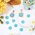thumbnail image 4 of 1 Box 50Pcs Gemstone Cabochons 16mm Round Cabochon Turquoise Stone Flatbacks Half Round Loose Gemstones Beads No Hole Dome Blue Cabochons for Jewelry Making DIY Earrings Adult for diy, 4 of 9