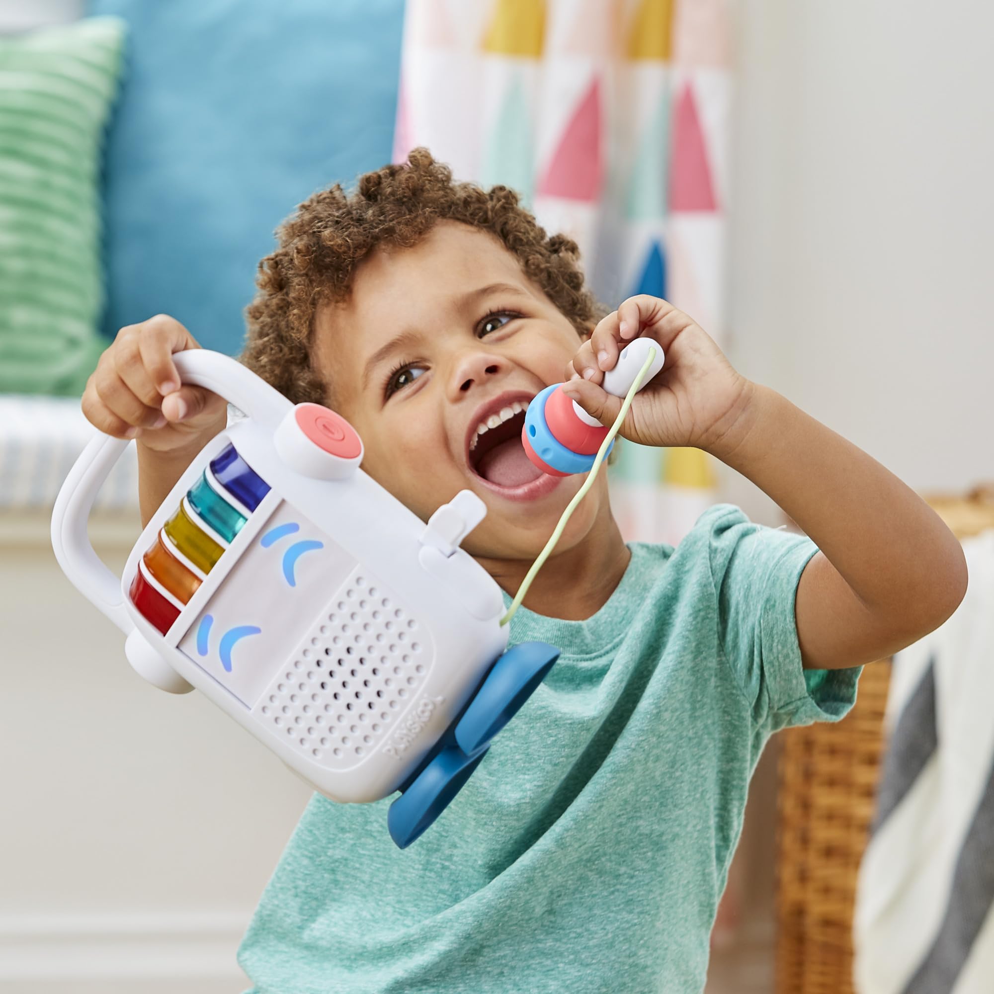 Playskool Rock n’ Roll Bot, Kids Bluetooth Speaker and Voice Changing Karaoke Microphone Toy, Ages 3 and Up (Exclusive)