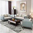 thumbnail image 2 of American Light Luxury Sofa Living Room Full Set Of Combination Set Postmodern Small Apartment Head Layer Cowhide Simple Style Fu My Lux Decor Round, 2 of 8