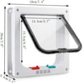 thumbnail image 2 of Cat Flap Dog Flap 4 Way Magnetic Closure For Cats, Large Dogs Dog Door Cat Door Pet Flap, Install Easily With Telescopic Frame (Size: M 19 * 20 * 5.5cm), 2 of 7