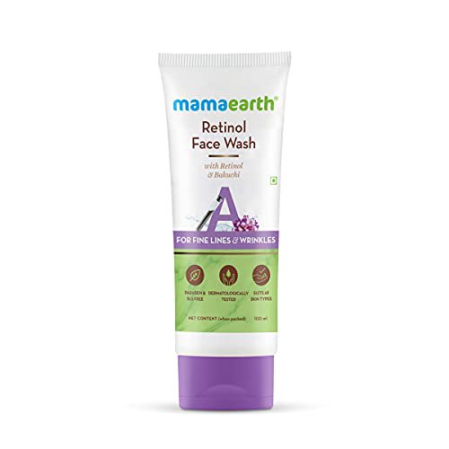 Mamaearth Retinol Face Wash with Retinol & Bakuchi for Fine Lines and