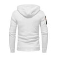thumbnail image 5 of Hoodies for Men,Quarter Zip Pullover Hoodie Lightweight Multiple Pockets Comfortable for Everyday Outdoor Wear,Hoodie Men,04 White,L, 5 of 5